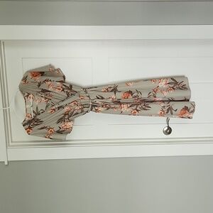 Boutique floral faux wrap midi dress